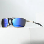 Outdoor Polarized Glasses Xmetal Badman Alloy Polygonal Glasses Silver Frame Polarized Goggles Cycling Outdoor Sports Goggles mbzr