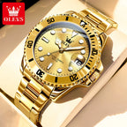 OLEVS 5885 Brand original authentic watches for man luxury Gift Box Steel band calendar quartz men's watch mbzr