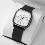 Fashion Square Women's Watch Casual Silicone Strap Quartz Watches Sports Wristwatch For Men Women Students（Without Box）