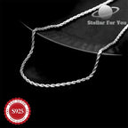 Handmade, Fashionable 925 Silver Cable Necklace, Vintage and Exquisite Jewelry Gift, Daily Versatile, Suitable for Giving to Her/Mother/Girlfriend, Buy Three Get One Free