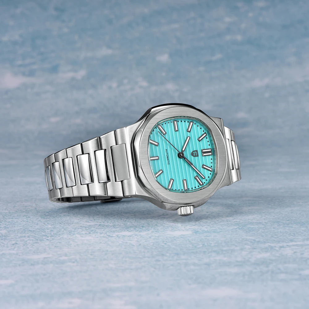 2026 New PAGANI DESIGN 40MM Luxury Ice Blue Automatic Watch For Men Sapphire crystal Waterproof Mechanical Wristwatch Men Business Gift