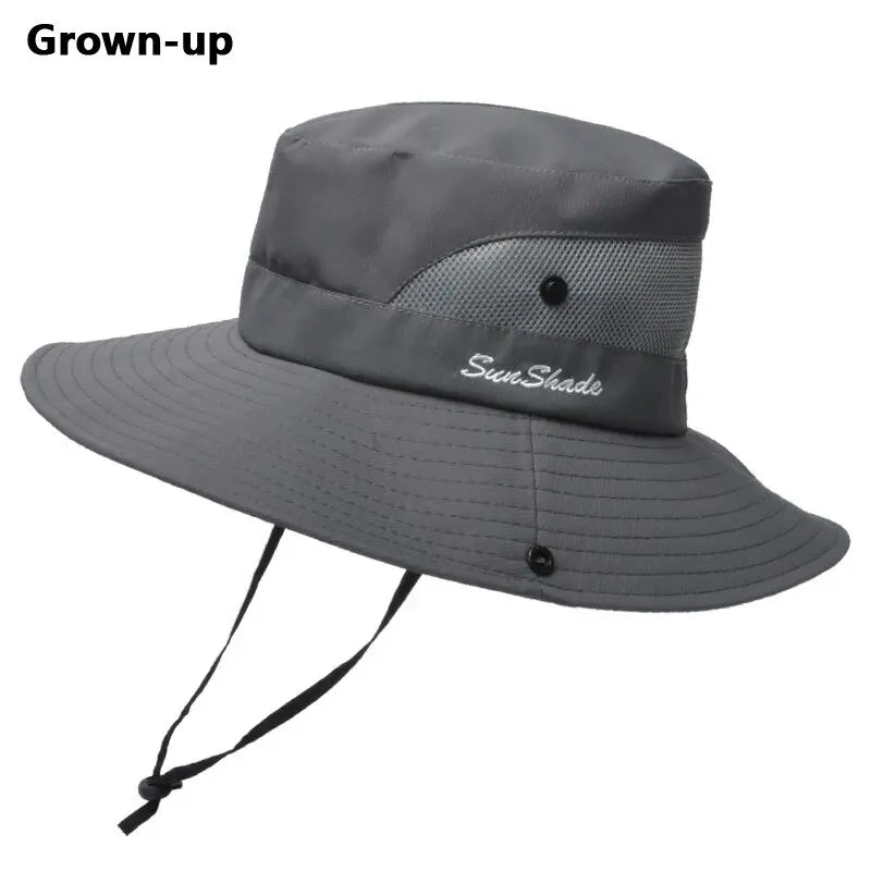 Xinbaoguan 100% Polyester Summer Outdoor Sun Hat, Breathable, Folding Sun Hat, Female Ponytail Hole Fisherman Hat