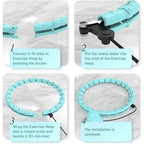 Smart Weighted Hula Hoop For Adults Weight Loss 47 Inch Waist 24 Detachable Links Fitness Hoop For Women And Beginners mbzr