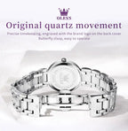 OLEVS 5575 Elegant Watch Fashionable Roman Scale Diamond Calendar Dial Luxury Quartz mbzr
