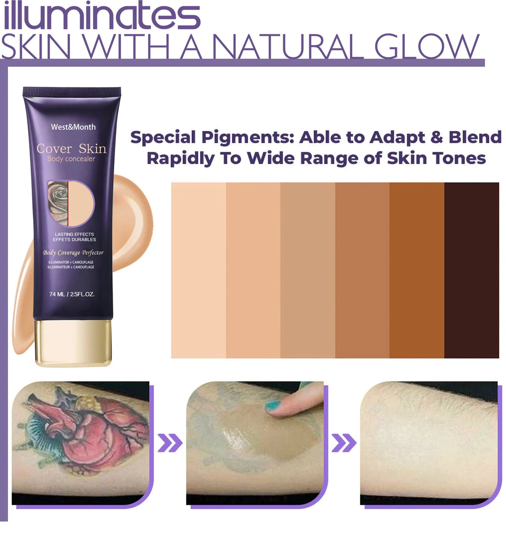74ml Natural Tattoo Concealer Long Lasting Waterproof Tattoo Scars Cover Cream Body Coverage Makeup Foundation Cream For Women mbzr