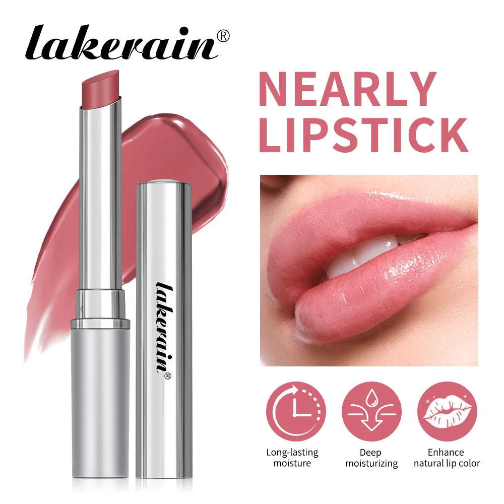Lakerain Nearly Lipstick Lip Balm Natural Color Creamy Texture Long Lasting Moisturizing  Nourishing Lip Care Gloss Cosmetic mbzr