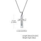 Cross Pendant Necklaces for Men Boys,Waterproof Stainless Steel Necklace,Christian Religious Faith Prayer Jewelry Gift mbzr