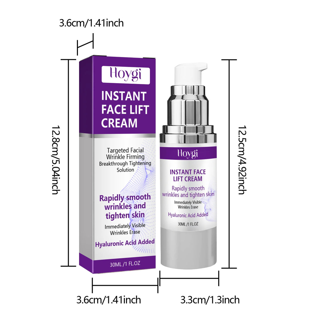 Instant Face Lift Cream Tightening Lifting Anti-Wrinkle Firming Moisturizer Smoothing Fine Lines Wrinkles Brightening Improve Dull Skin All Skin Types Daily Face Neck Eye Firming Treatment mbzr