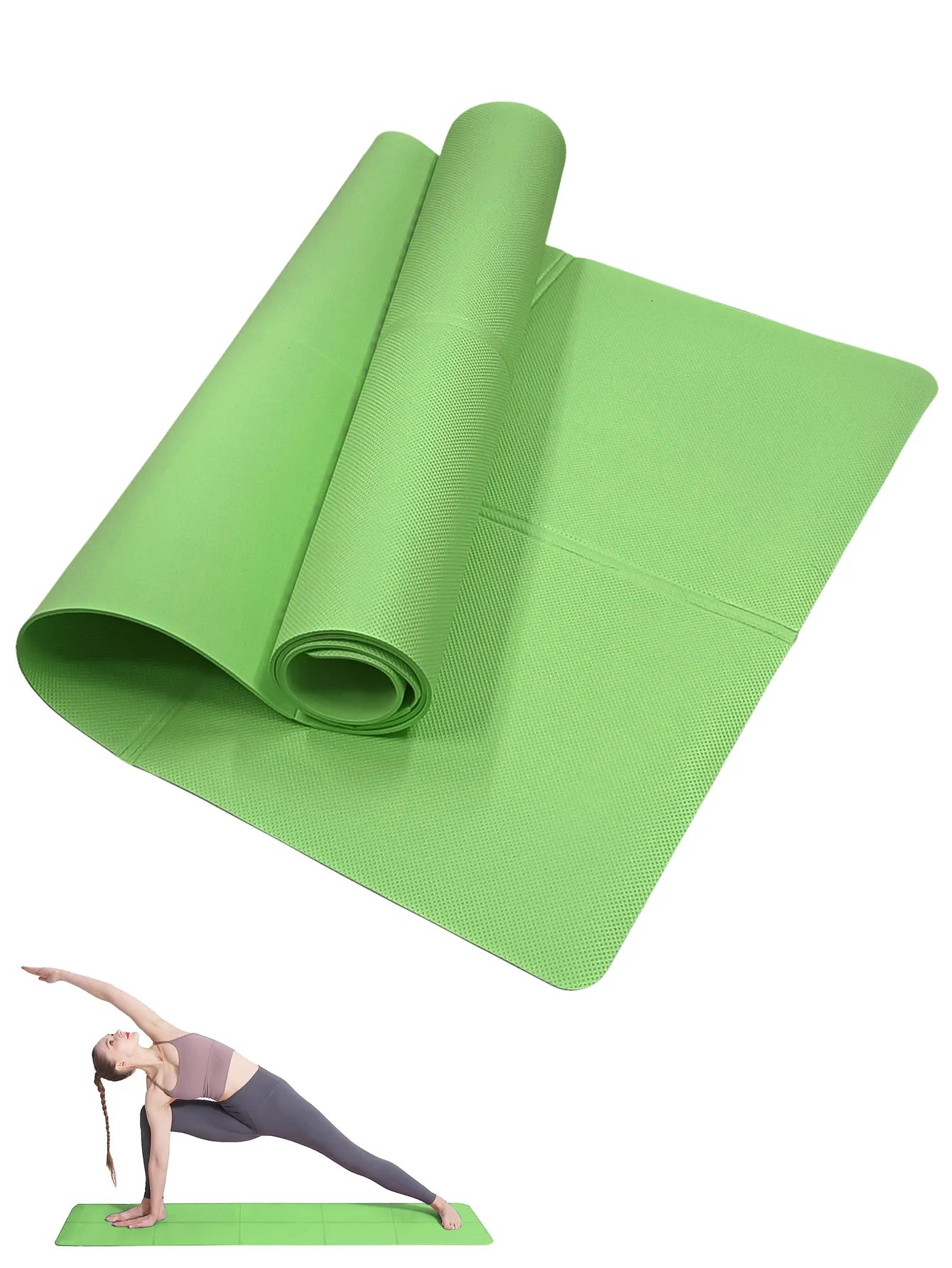 Yoga Mat Pilates Fitness Mat 3/4/6mm Thicknes Non Slip Yoga Cushion Travel Fitness Exercise Pad for Women Home Gym Floor Workout mbzr