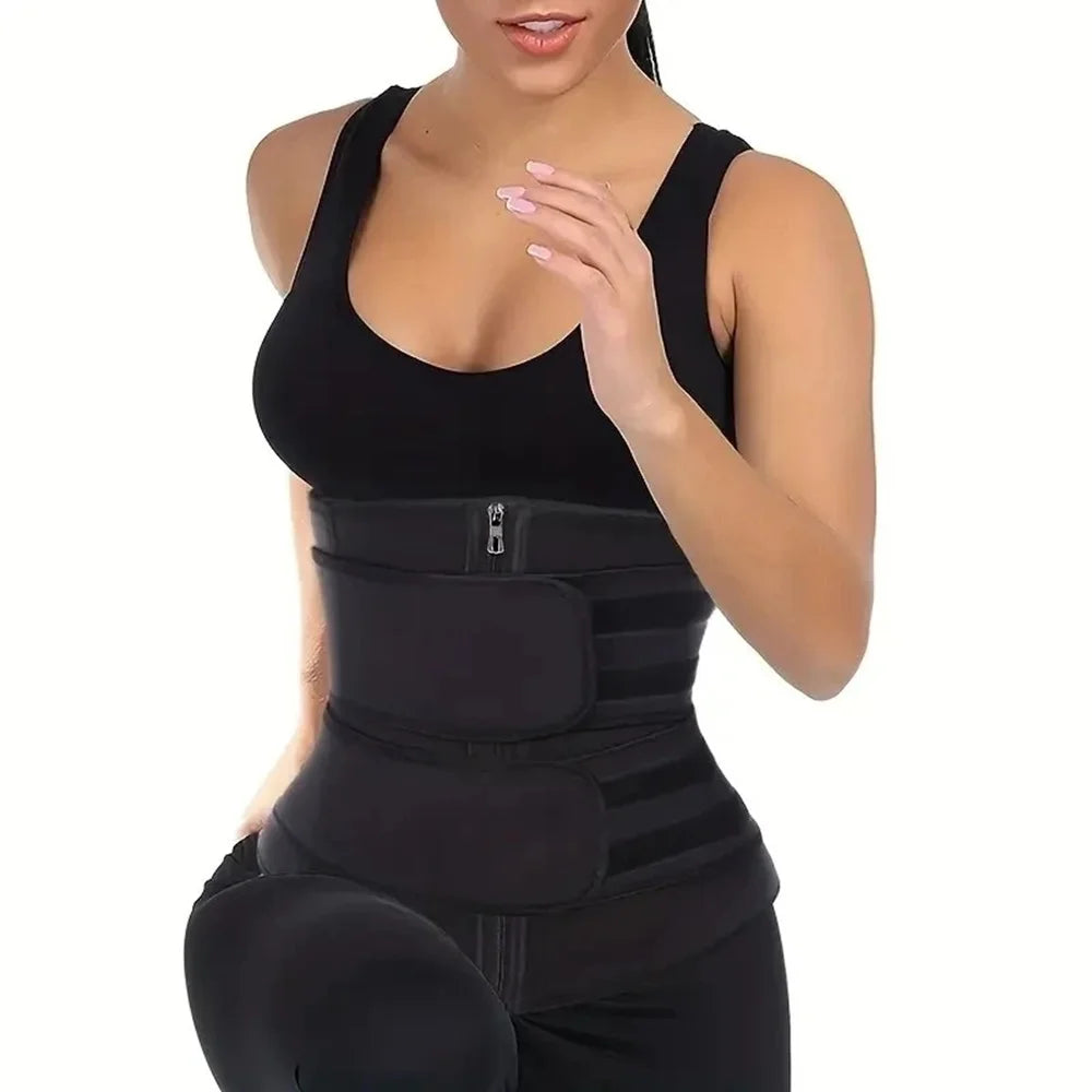 1pc Waist Trainer Slimming Body Shaper Fitness Belt Weight Loss Fat Burning Sport Girdle Sweat Trimmer Workout Cincher Shapewear mbzr