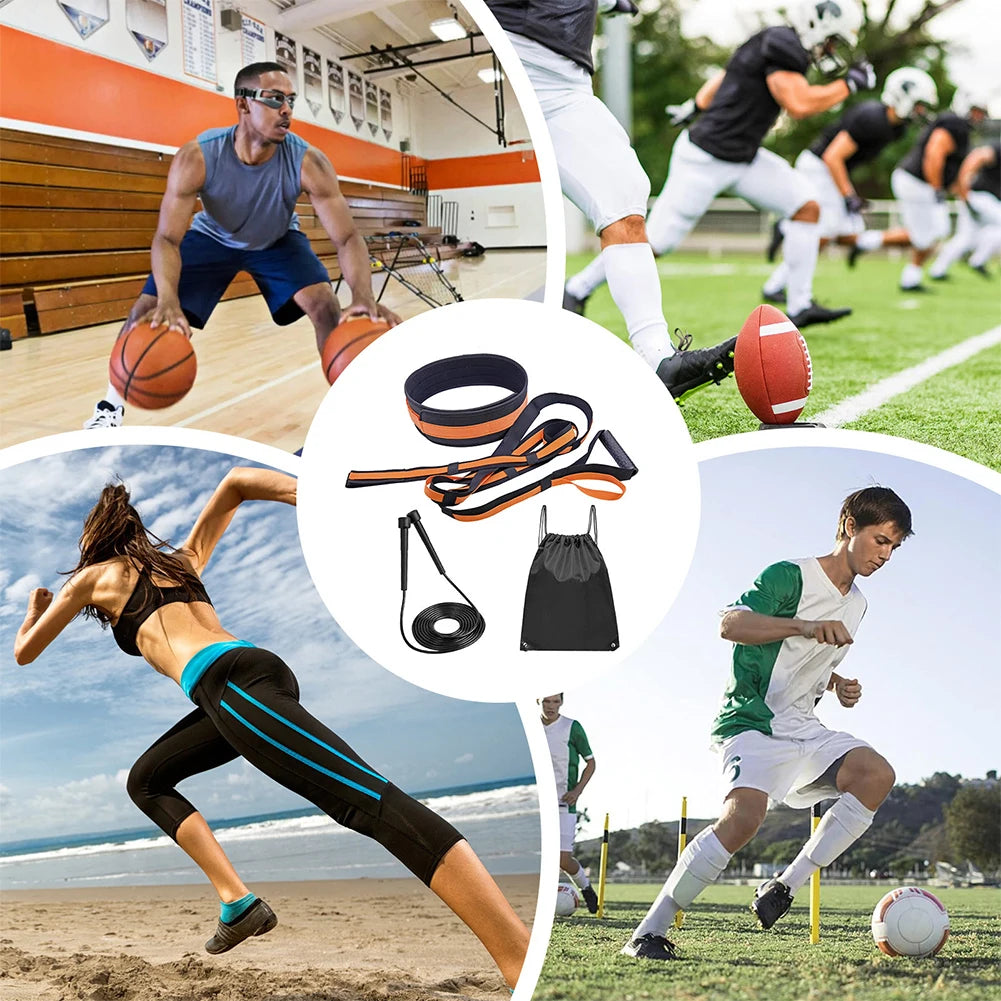 Speed and Agility Equipment with Jump Rope and Carry Bag Resistance Band for Sprint Football Basketball Soccer Youth Adult mbzr