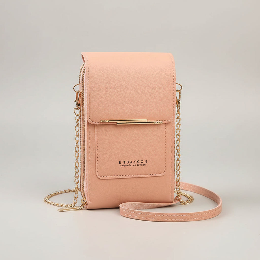 Crazy Bag Fashion Touch Screen Lock Cell Phone Bag Women's Mobile Phone Card Holder Crossbody Shoulder Bag mbzr