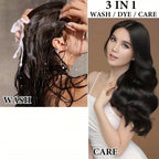 2pcs Black Hair Colouring Shampoo Natural Herbal Essence 3 in 1 Colouring Shampoo Clean Dandruff Removing for Covering White mbzr