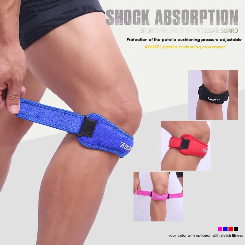 1PCS Adjustable Knee Patellar Tendon Support Strap Band Knee Support Brace Pads for Running basketball Outdoor Sport mbzr