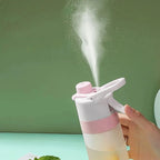 650ml Spray Water Bottle Portable Outdoor Sport Water Bottle for Girls Gym Fitness Hiking Riding mbzr