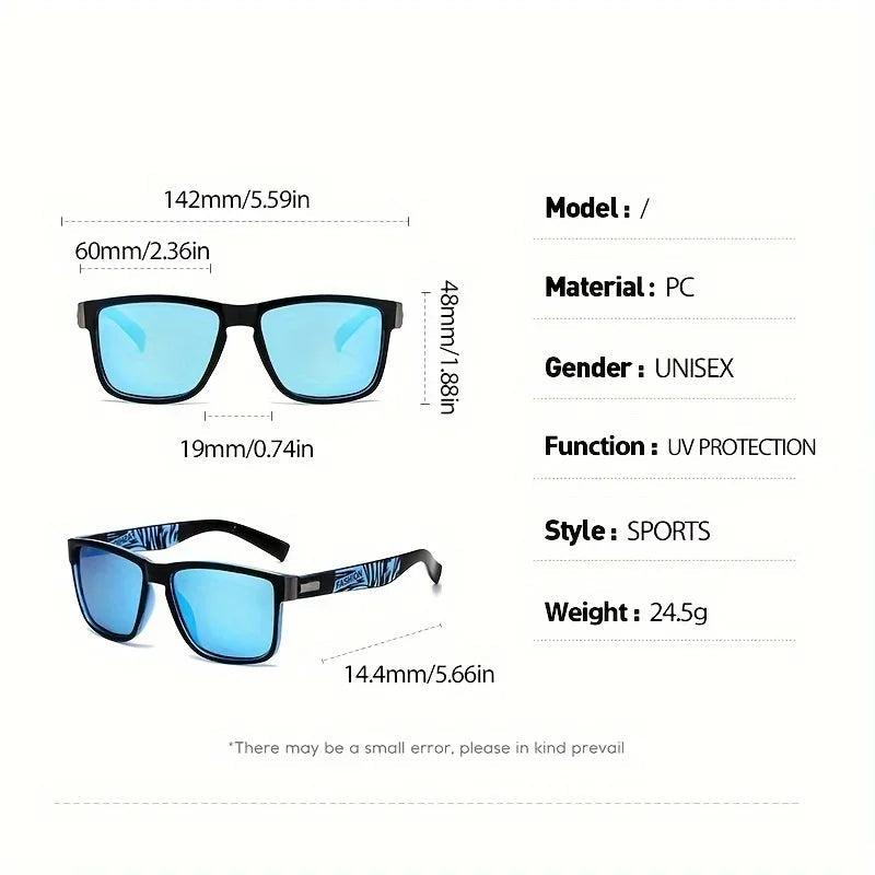 Fashion Vintage Square Polarized Sunglasses Driving Luxury Brand Designer Eyewear UV400 mbzr