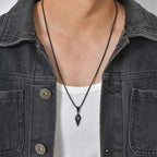 Vnox Beveled Four-Pointed Star Pendant Necklace, Stainless Steel Geometric Collar with Box Chain Gifts for Birthday Father's Day