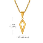Vnox Beveled Four-Pointed Star Pendant Necklace, Stainless Steel Geometric Collar with Box Chain Gifts for Birthday Father's Day