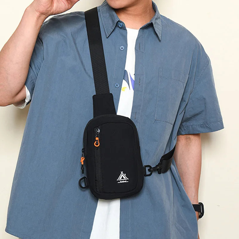 Brand Chest Bag for Men Women Fashion Sling Shoulder Crossbody Bag Nylon Waterproof for Outdoor Running Cycling Travel Phone Bag