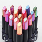 15Colors Metallic Glitter Lipstick Waterproof Lasting Diamond Pearlescent Metallic Lipstick Blue Lip Gloss Women Makeup Cosmetic mbzr