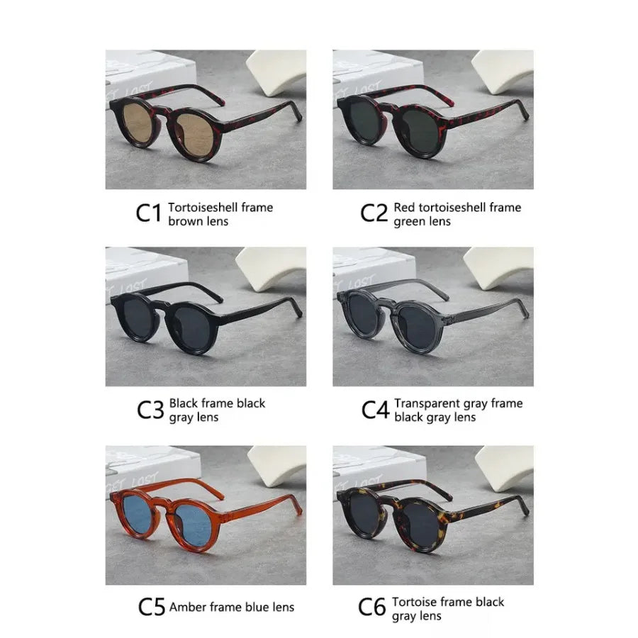 2025 Retro Thick Framed Oval Sunglasses For Men American Style Gray Eyewear Retro Leopard Print Glasses UV400 Prescription