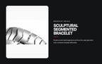 DENVOSI Futuristic Sport Watch Irregular Shark Wave Design Analog Quartz Metal Band for Men and Women