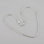 Silver Chain Necklace – Elegant 5mm Link for Women & Men mbzr