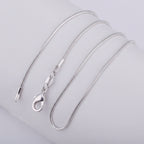 10PCS LOT Wholesale 925 Sterling Silver 16/18/20/22/24/26/28/30 Inch 1mm Snake Chain Necklace For Woman Man Fashion Jewelry mbzr