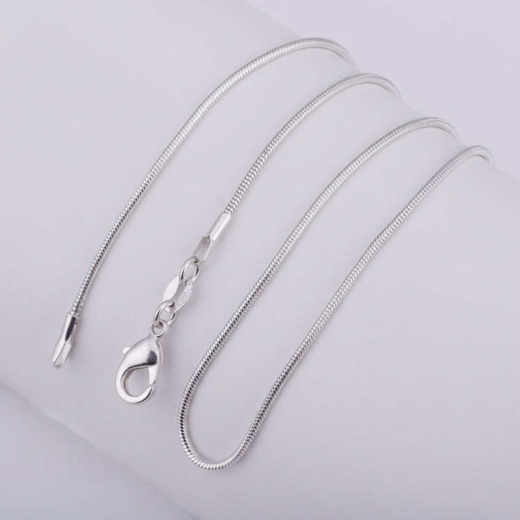 10PCS LOT Wholesale 925 Sterling Silver 16/18/20/22/24/26/28/30 Inch 1mm Snake Chain Necklace For Woman Man Fashion Jewelry mbzr