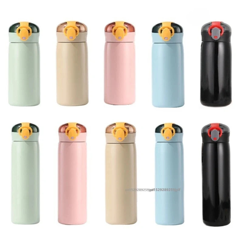 304 Stainless Steel Thermos Cup with Straw, 320/460ml Insulated Water Bottle, Leak Proof Travel Mug Vacuum Flask mbzr