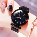 Womens Fashion Starry Sky Watches Magnet Buckle Mesh Belt Diamond Quartz Watch Women Dress Clock mbzr