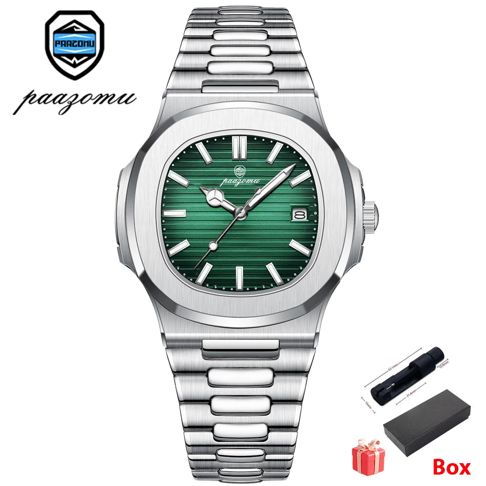 2026 New For Men Fashion Brand Male Watch Waterproof Luminous Stainless Steel Watches  Date Week Casual Quartz Men's Clock Reloj mbzr