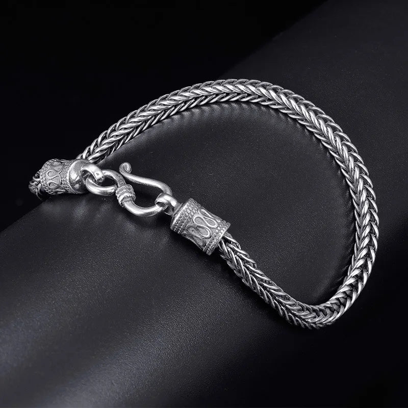 925 Sterling Silver Bracelet Chain Vintage for Men Women Luxury Wedding Jewelry Engagement Fashion Party Gifts mbzr