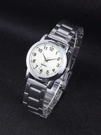 3pcs Unisex Alloy Quartz Casual Sports Watches, More Suitable For Small Women's Wrist