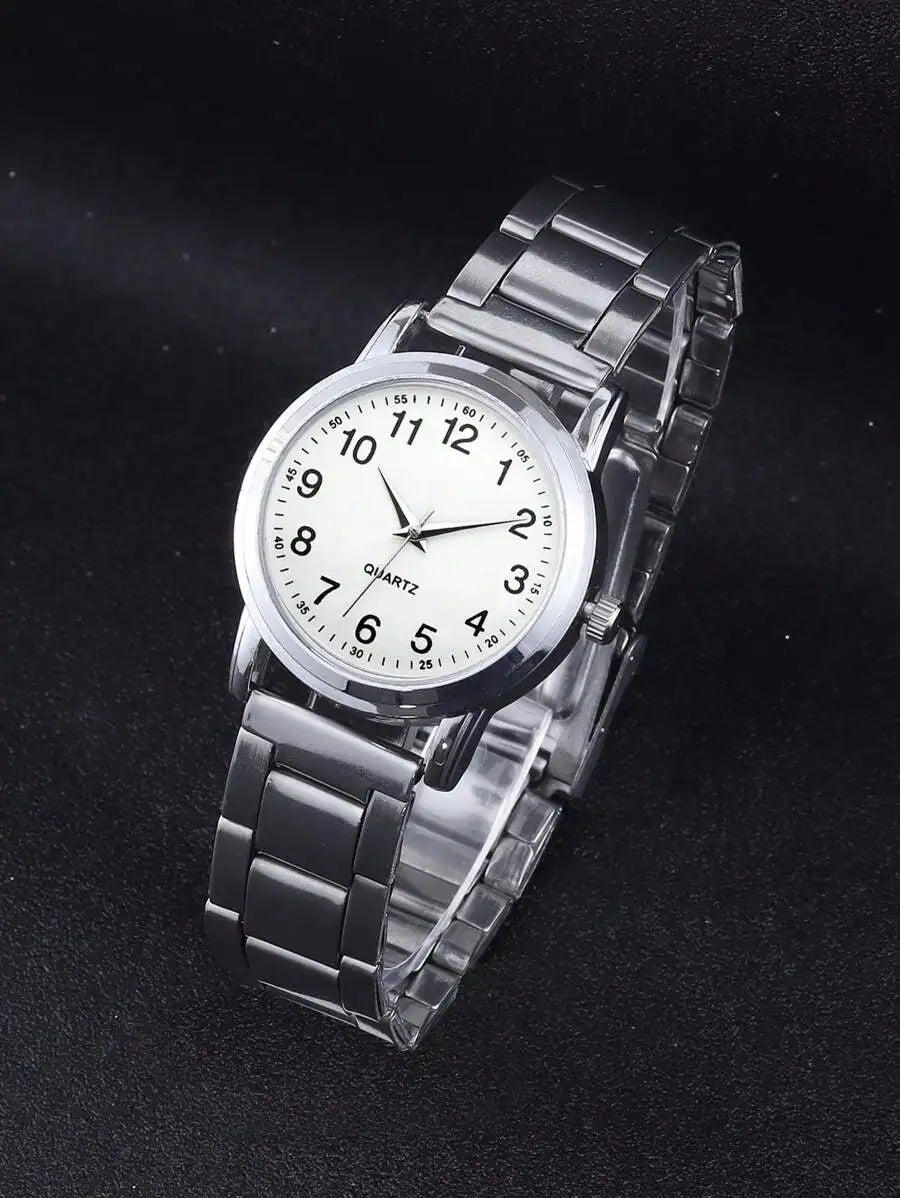 3pcs Unisex Alloy Quartz Casual Sports Watches, More Suitable For Small Women's Wrist