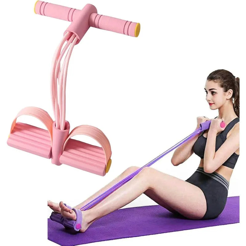 Portable Sit-Up Assist Band, 6-Tube Elastic Design (22cm Wide), Targets Abs, Arms, Chest, Legs & Hips, Multi-Scenario Use mbzr