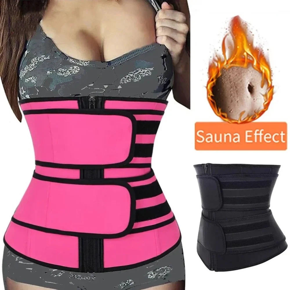 1pc Waist Trainer Slimming Body Shaper Fitness Belt Weight Loss Fat Burning Sport Girdle Sweat Trimmer Workout Cincher Shapewear mbzr