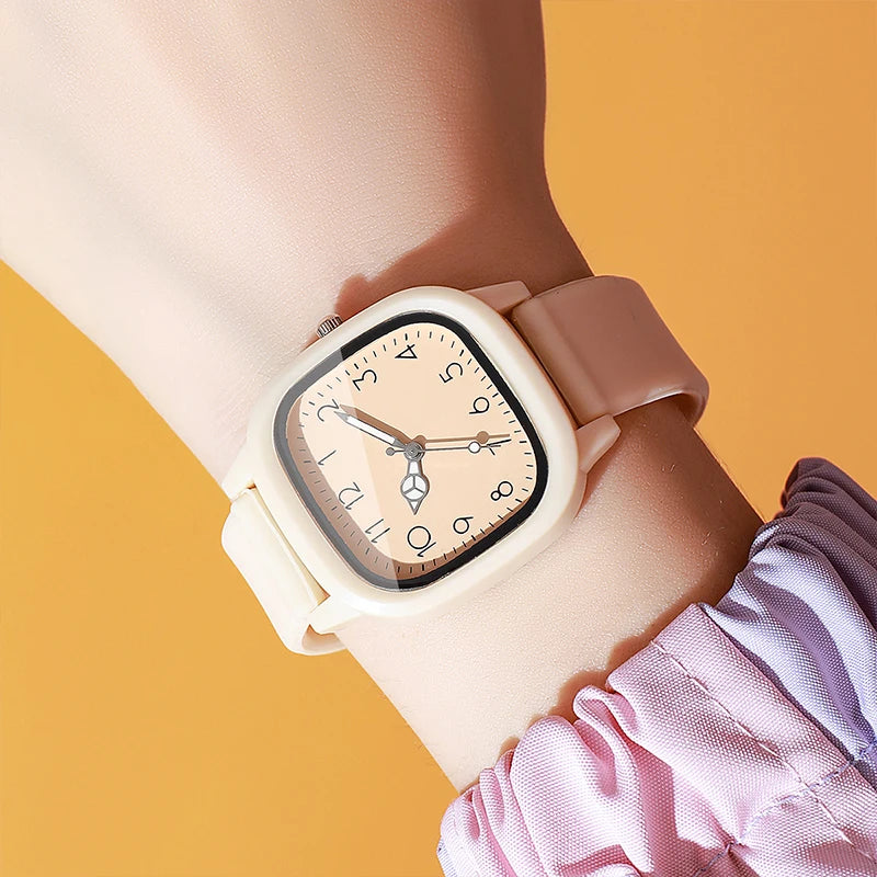 1/3/10PCS Fashion Silicone Band Women Quartz Watches Set Casual Arabic Dial Wristwatch for Girls Clock Reloj Hombre（Without Box） mbzr